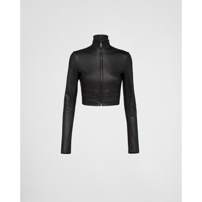 프라다 여성 자켓 블레이저 58A136_12UW_F0002_S_231 Stretch nappa leather jacket이끌라프라다