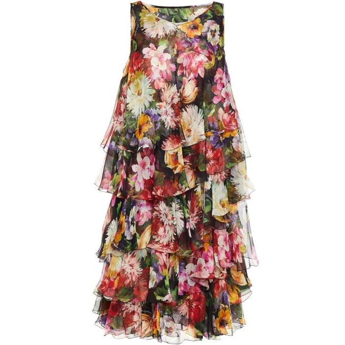 돌체앤가바나 여성 원피스 Tiered floral print silk chiffon dress 11452292646752000이끌라돌체 앤 가바나