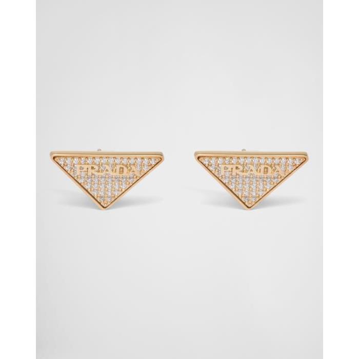 프라다 여성 귀걸이 1JO768_2DZ5_F03C7 Crystal Logo Jewels zirconia earrings이끌라프라다
