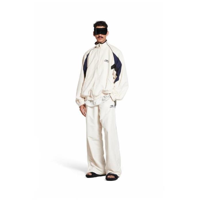 발렌시아가 남성 바지 데님 3b Sports Icon Medium Fit Tracksuit Trousers in White 746510TOO489000이끌라발렌시아가