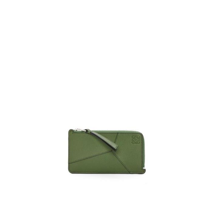 로에베 남성 카드지갑 Puzzle long coin cardholder in classic calfskin Hunter Green C510G17X03-4700이끌라로에베