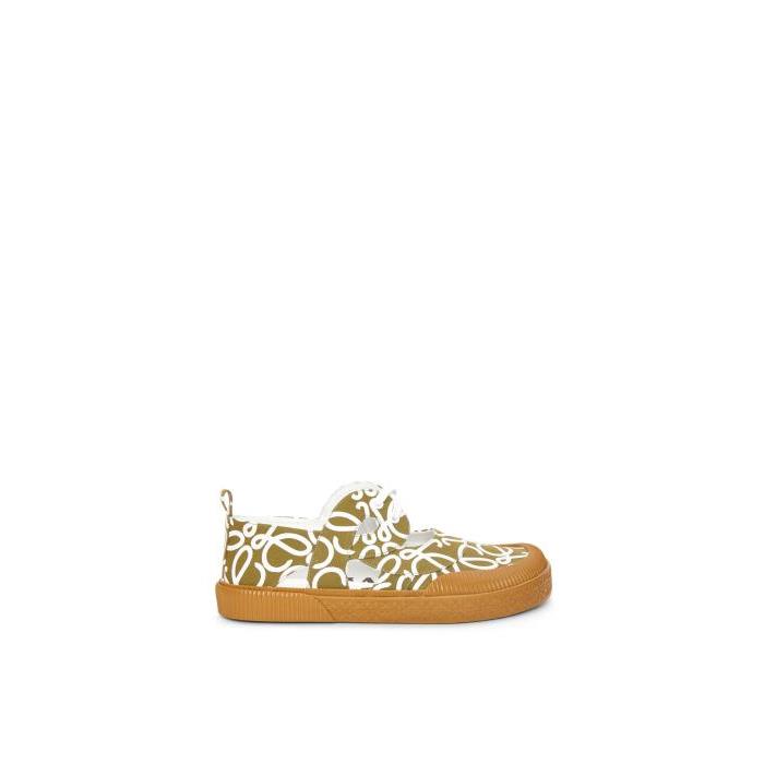 로에베 여성 로퍼 레이스업 Terra vulca lace up shoe in canvas Olive L616282X21-8795이끌라로에베