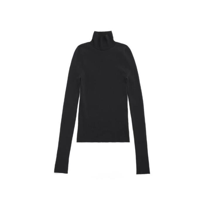 발렌시아가 남성 니트웨어 Tight Turtleneck Sweater in Black 748158T62181000이끌라발렌시아가