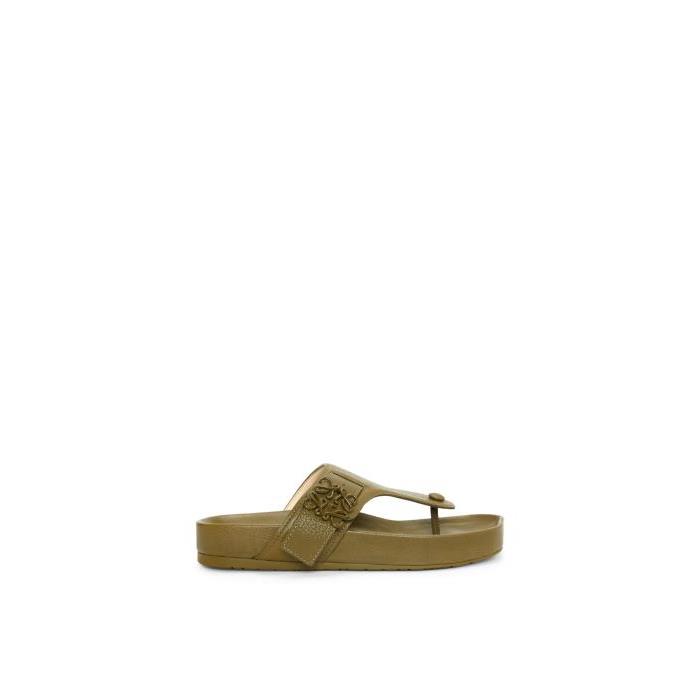 로에베 남성 샌들 슬리퍼 Anagram ease sandal in kidskin Olive M616465X14-8795이끌라로에베