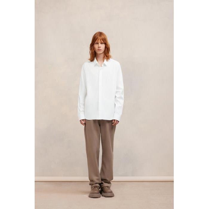 아미 여성 블라우스 셔츠 Chemise Ami De Coeur Ton sur ton Blanc | AMI PARIS USH150.CO0045100이끌라아미