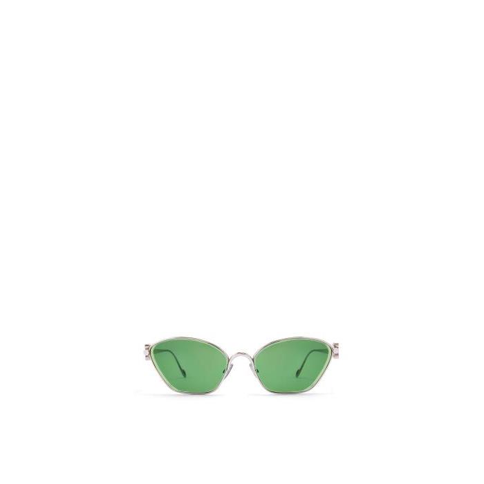 로에베 여성 선글라스 Anagram hexagonal sunglasses in metal Dark Green G776487X04-8799이끌라로에베