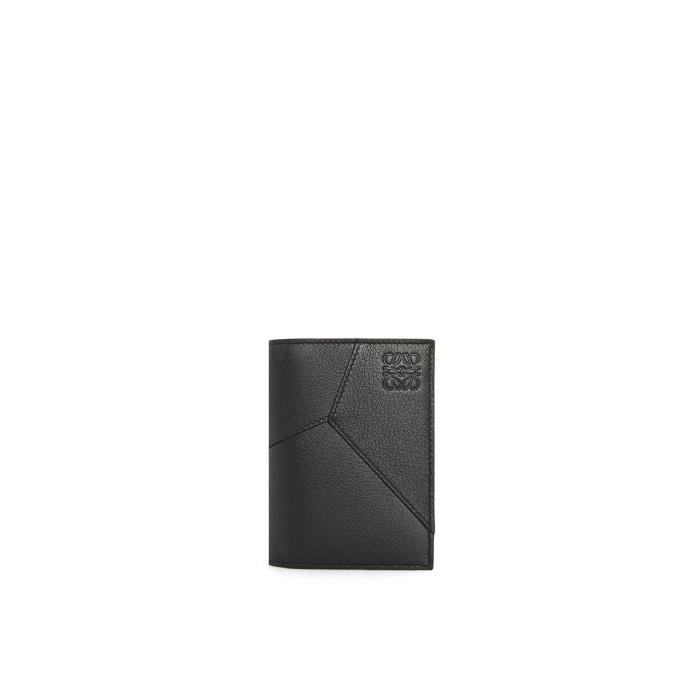 로에베 남성 카드지갑 Puzzle bifold cardholder in classic calfskin Black C510144X04-1100이끌라로에베