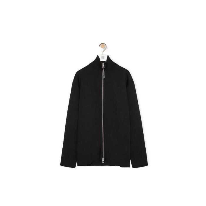 로에베 남성 아우터 Anagram zip up cardigan in wool Black H526Y16K42-1100이끌라로에베
