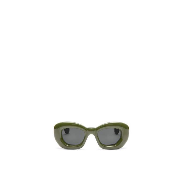 로에베 여성 선글라스 Inflated butterfly sunglasses in nylon Dark Green G000270X06-8799이끌라로에베