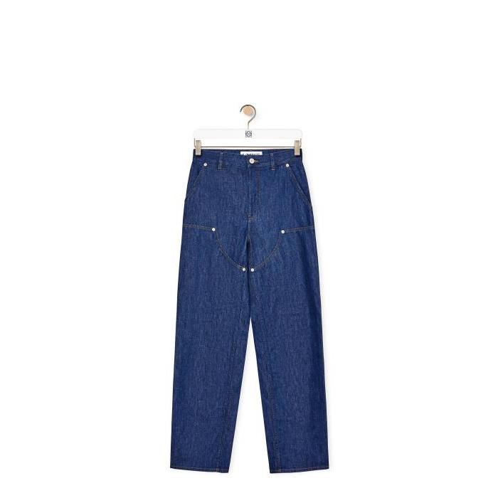 로에베 남성 바지 데님 Workwear jeans in denim Navy Blue H526Y11X60-5110이끌라로에베