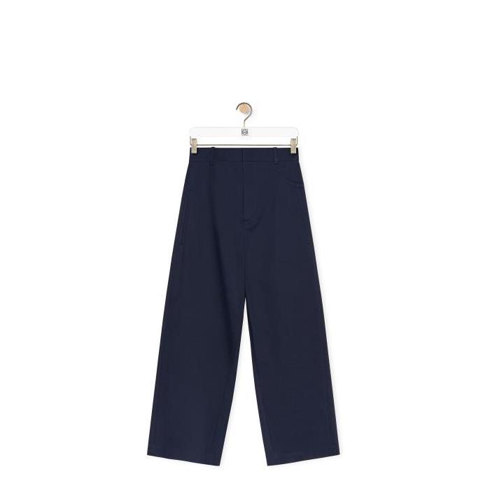 로에베 남성 바지 데님 Puzzle trousers in cotton Midnight Blue H526Y04WC9-5440이끌라로에베