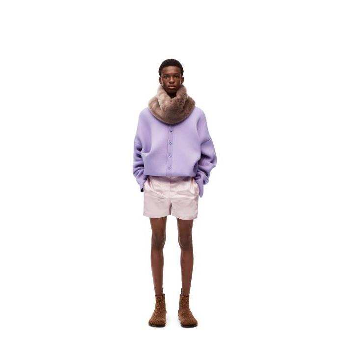 로에베 남성 가디건 Draped cardigan in wool Light Lilac H526Y16K46-3885이끌라로에베