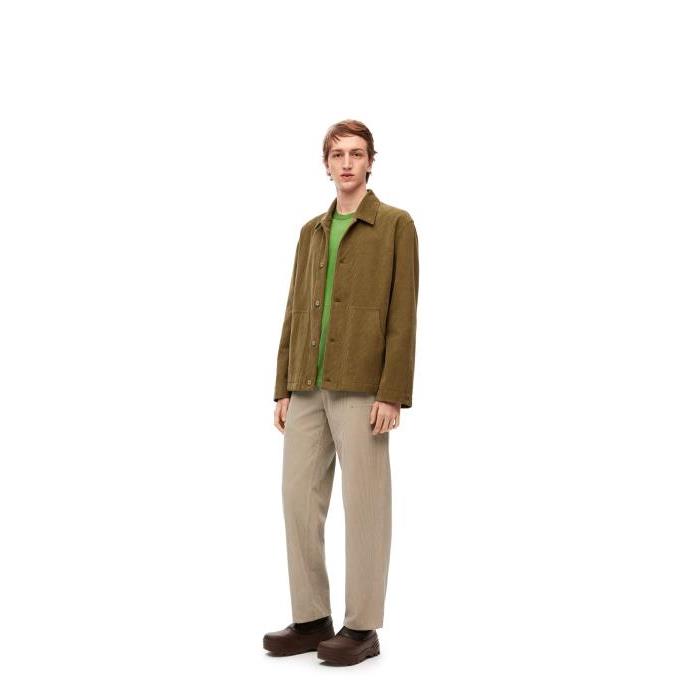 로에베 남성 자켓 블레이저 Workwear jacket in cotton Dark Beige H526Y03WAM-2210이끌라로에베