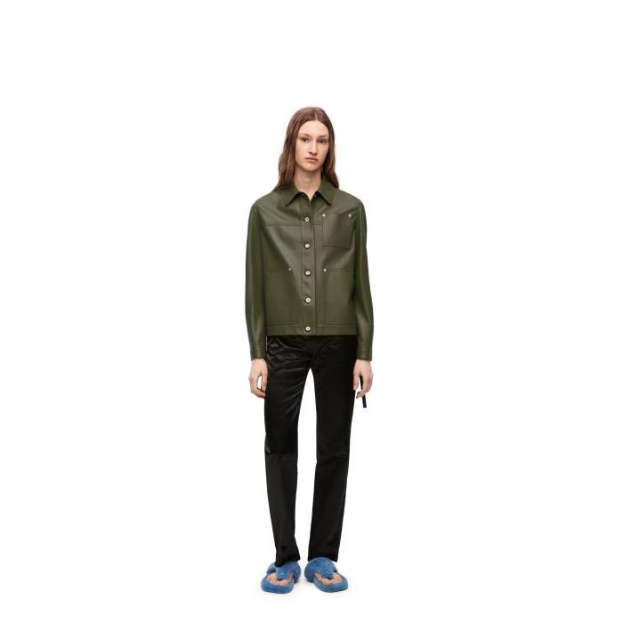 로에베 여성 자켓 블레이저 Workwear jacket in nappa lambskin Khaki Green S359Y19L78-4160이끌라로에베