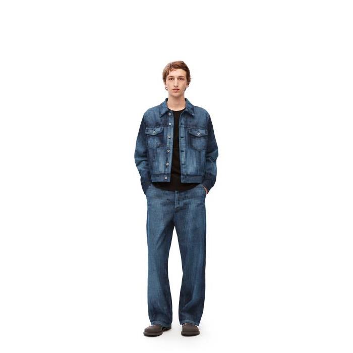 로에베 남성 자켓 블레이저 Pixelated jacket in denim Raw Denim H526Y50W04-2834이끌라로에베