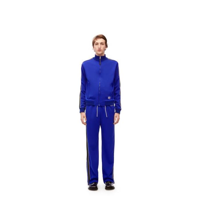 로에베 남성 아우터 Tracksuit jacket in technical jersey Blue Klein/Black H526Y02X05-6081이끌라로에베