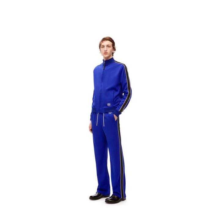 로에베 남성 바지 데님 Tracksuit trousers in technical jersey Blue Klein/Black H526Y04X34-6081이끌라로에베