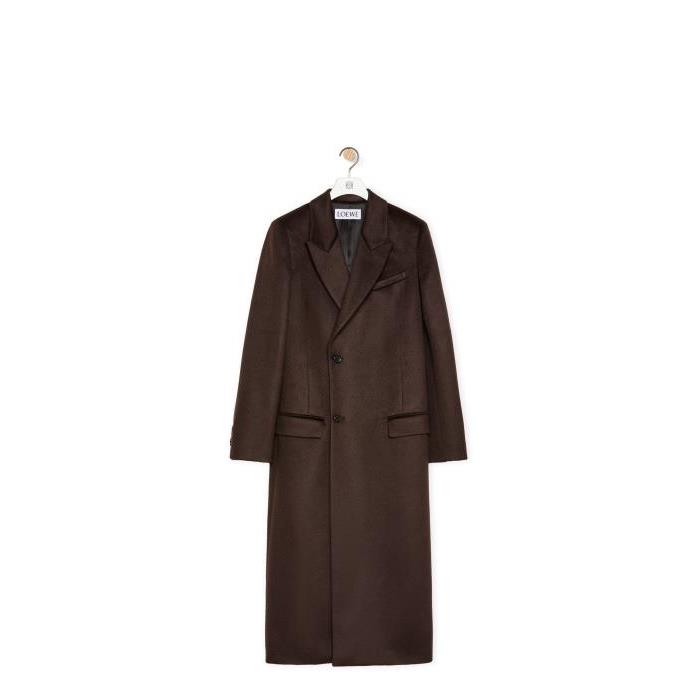 로에베 남성 코트 Tailored coat in cashmere Coffee Bean H526Y01WBQ-3440이끌라로에베