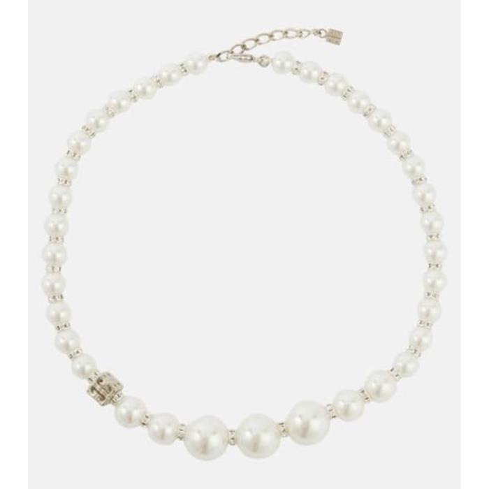 지방시 여성 목걸이 Swarovski embellished faux pearl necklace P00927613이끌라지방시