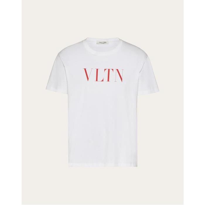 발렌티노 남성 티셔츠 맨투맨 Vltn T shirt for Man in White | Valentino GB VMG10V3LE_0BO이끌라발렌티노