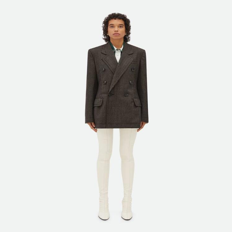 보테가베네타 여성 자켓 블레이저 Houndstooth Wool Jacket With Label 769454V3PI01176이끌라보테가베네타