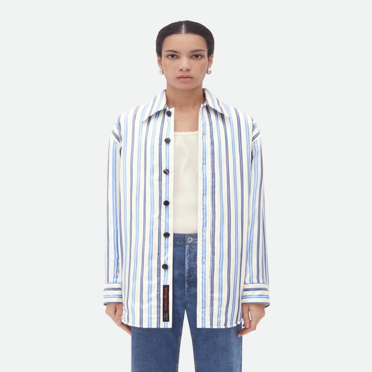 보테가베네타 여성 블라우스 셔츠 Striped Silk Padded Jacket 778671V3OP04021이끌라보테가베네타