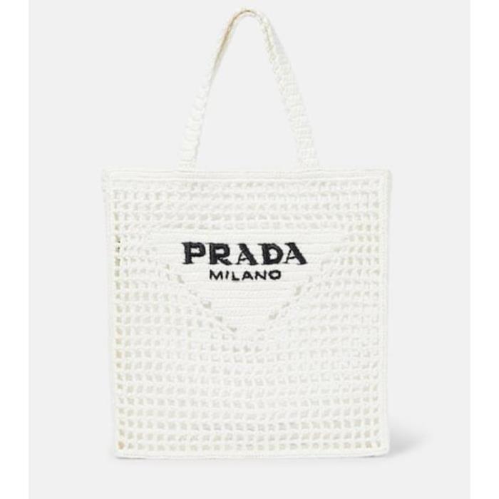 프라다 여성 토트백 탑핸들백 Logo raffia tote bag P00754629이끌라프라다