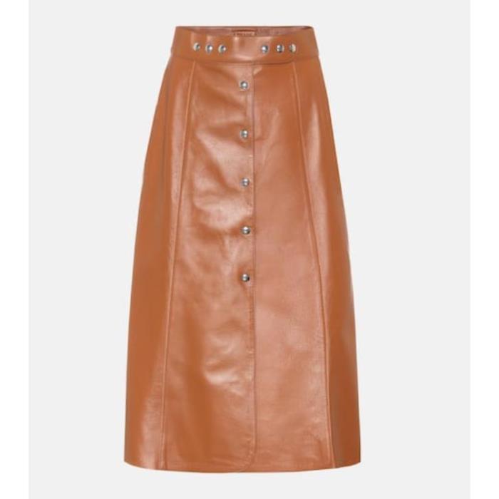 프라다 여성 스커트 Leather midi skirt P00441188이끌라프라다