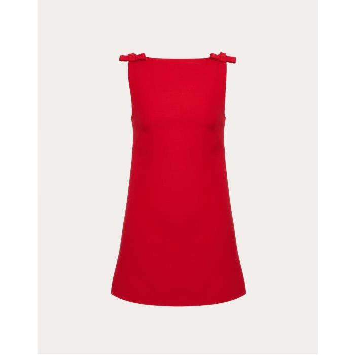 발렌티노 여성 원피스 Crepe Couture Dress for Woman in Red | Valentino GB BVA0551CF_157이끌라발렌티노