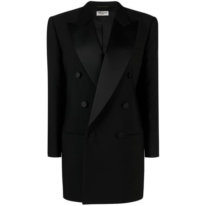 생로랑 여성 자켓 블레이저 Black Double Breasted Tuxedo Blazer 18428928_704629Y806V이끌라생로랑