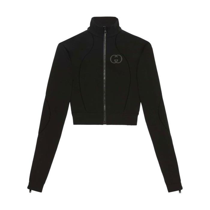 구찌 여성 자켓 블레이저 black cropped Interlocking G jacket 19032794_716747XJETV이끌라구찌