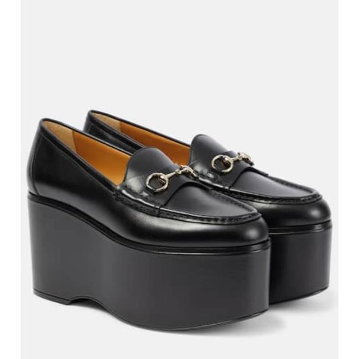 구찌 여성 로퍼 레이스업 Gucci Horsebit leather platform loafers P00917802이끌라구찌