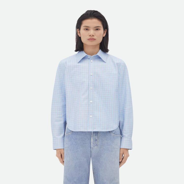 보테가베네타 여성 블라우스 셔츠 Printed Leather Check Shirt 792019V3YJ04026이끌라보테가베네타