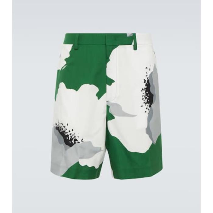 발렌티노 남성 바지 데님 Floral cotton poplin Bermuda shorts P00893337이끌라발렌티노