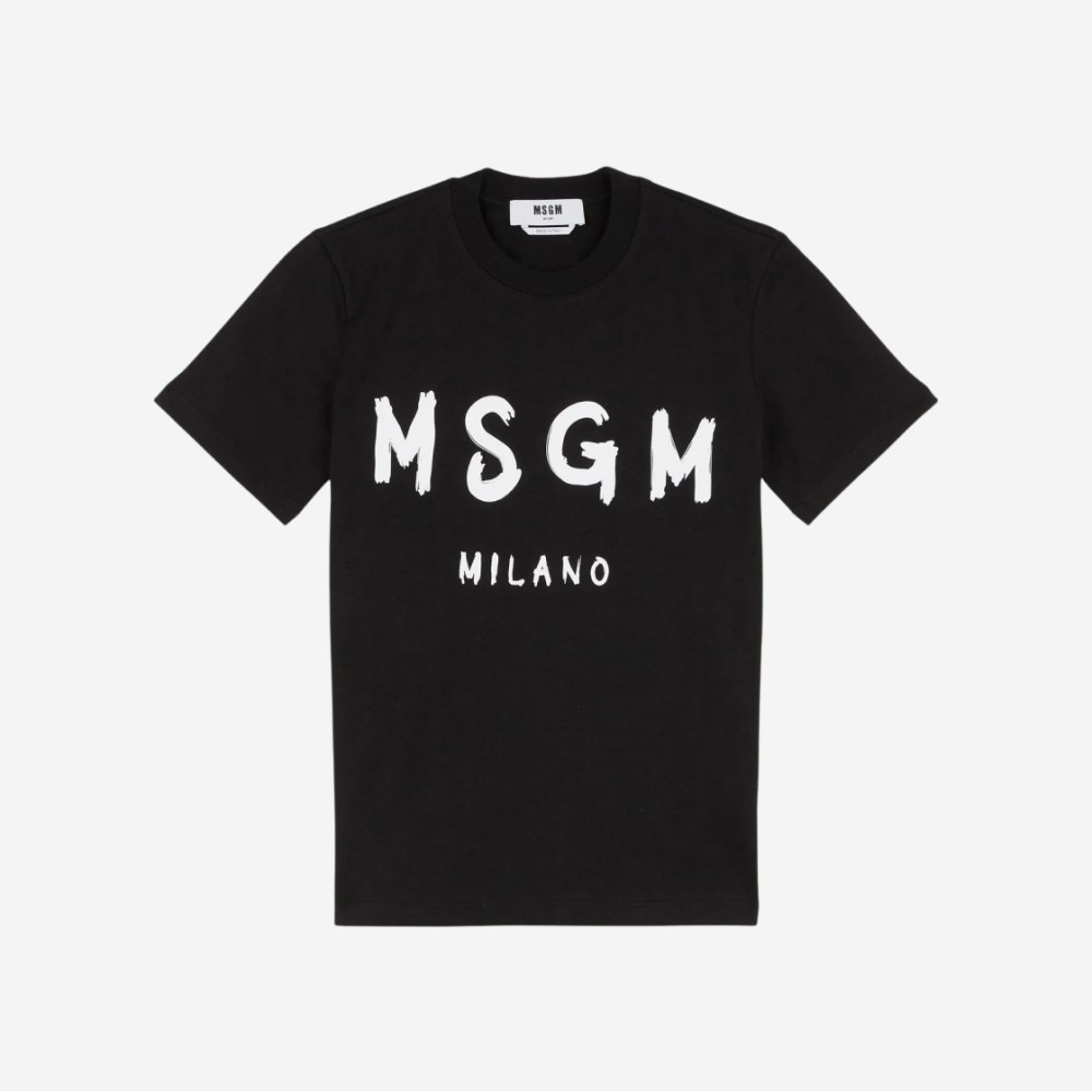 (W) 엠에스지엠 로고 코튼 티셔츠 블랙 2000MDM510-200002-99이끌라MSGM