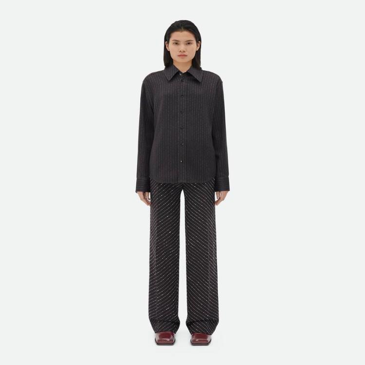 보테가베네타 여성 블라우스 셔츠 Cotton And Silk Stripe Shirt 785781V3ZP01106이끌라보테가베네타