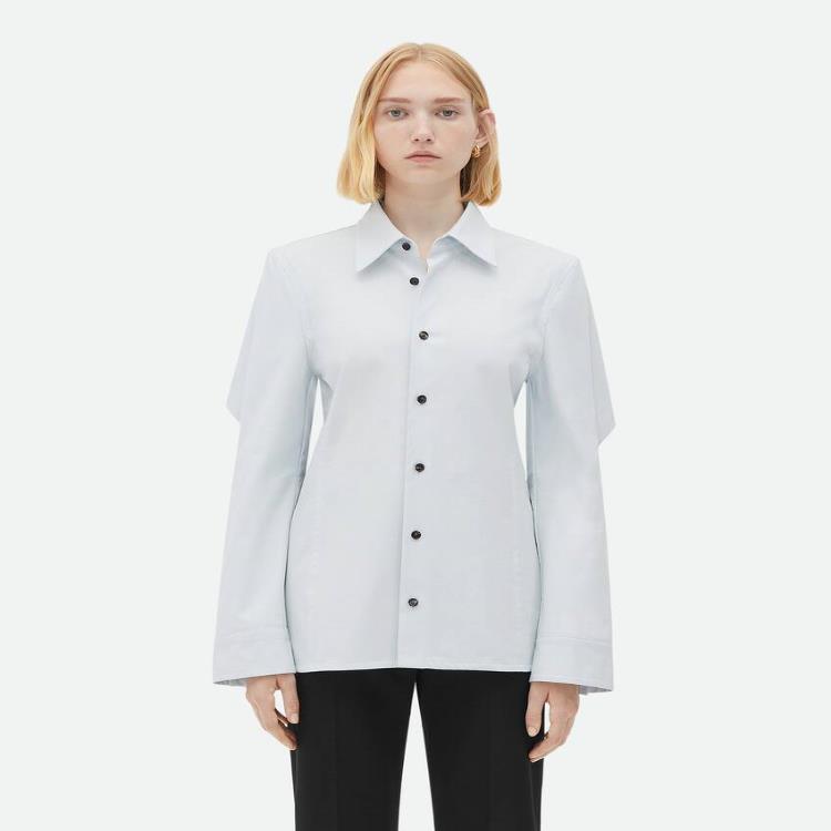 보테가베네타 여성 블라우스 셔츠 Cotton Shirt With Storm Flap 769125V2BL01582이끌라보테가베네타