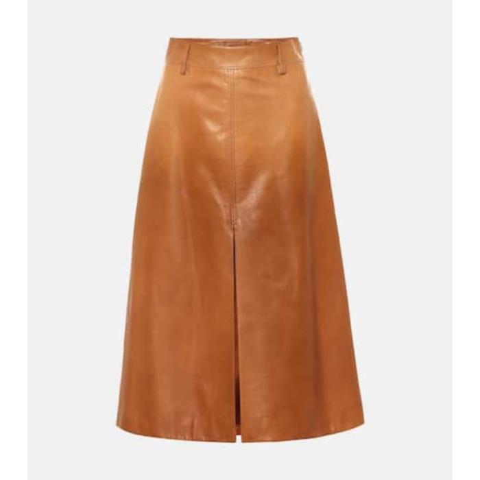 프라다 여성 스커트 Leather midi skirt P00495869이끌라프라다
