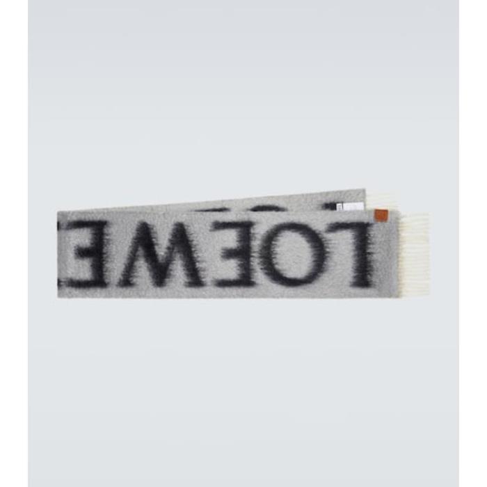 로에베 남성 스카프 숄 Logo wool&amp;mohair blend scarf P00875854이끌라로에베