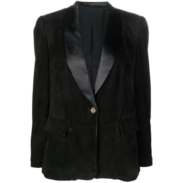 브루넬로쿠치넬리 여성 자켓 블레이저 Black Single Breasted Tailored Blazer 18646450_M0PCL2089C101이끌라브루넬로쿠치넬리